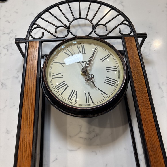 Howard Miller Devahn Wall Clock Antique Bronze Wrought Iron Roman Numeral 625241 - Picture 5 of 10